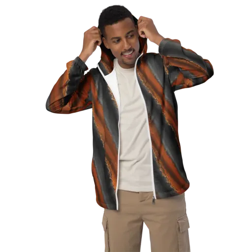 Ember Vein on a Men's Windbreaker