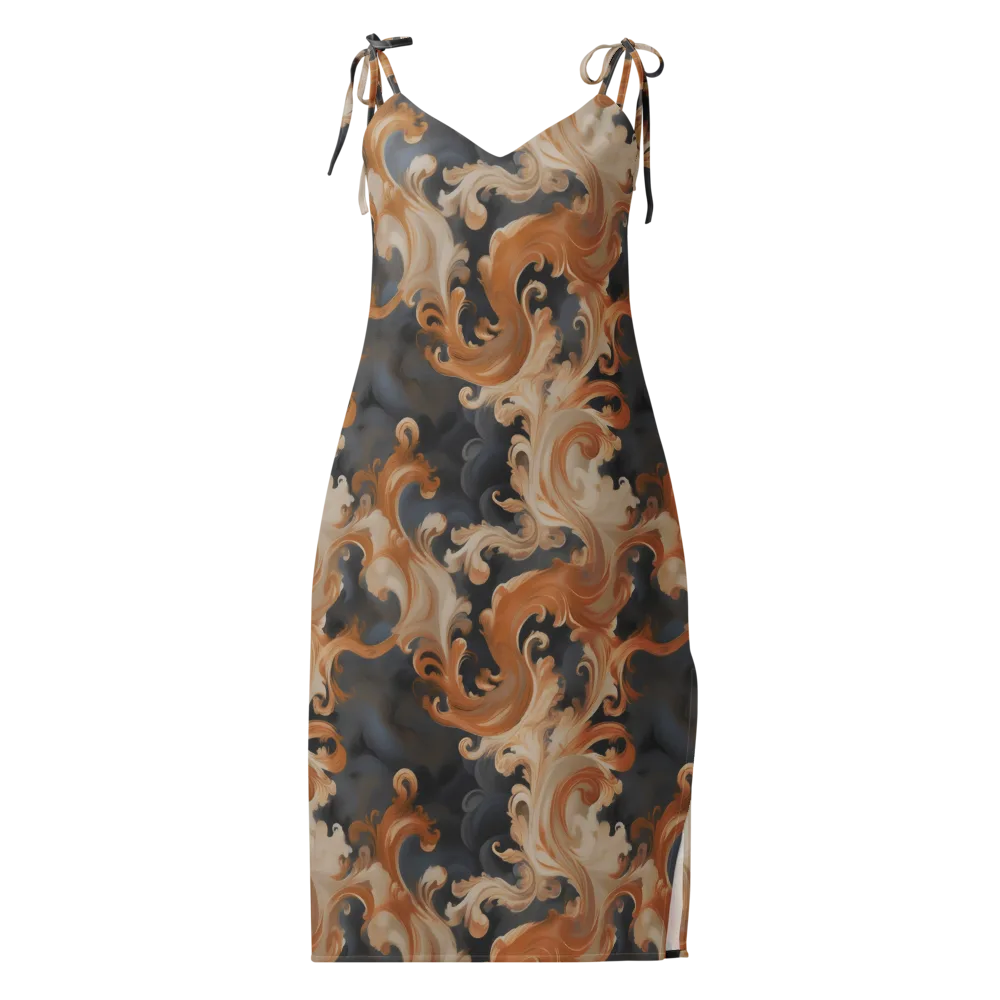Baroque Smoke on Slip Dress — Front