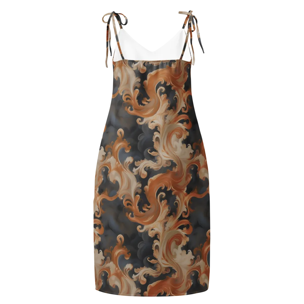 Baroque Smoke on Slip Dress — Back