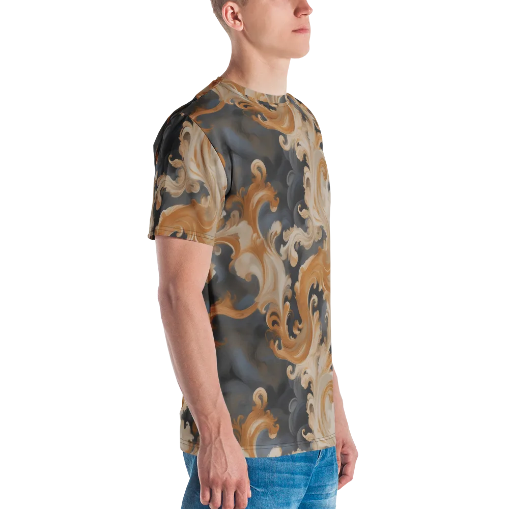 Baroque Smoke on Men's Crew Neck T-Shirt — Right