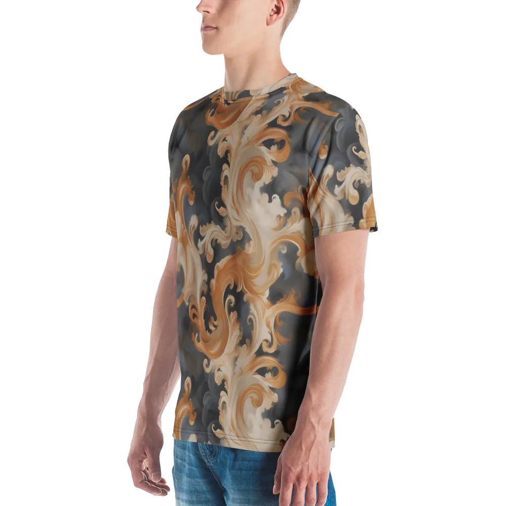 Baroque Smoke on Men's Crew Neck T-Shirt — Left