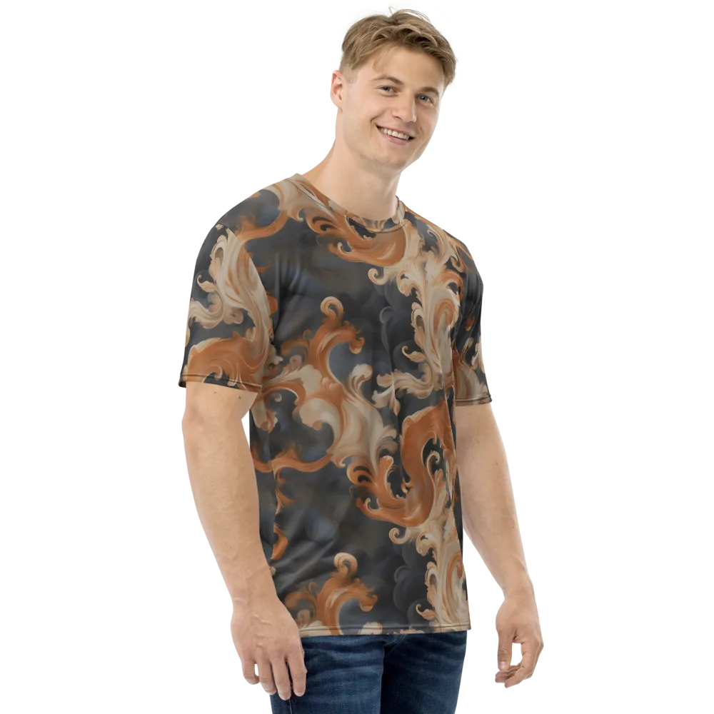 Baroque Smoke on Men's Crew Neck T-Shirt — Right