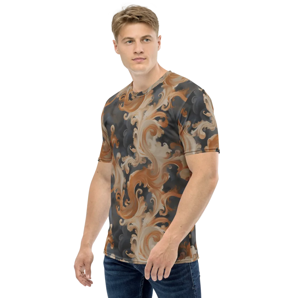 Baroque Smoke on Men's Crew Neck T-Shirt — Left