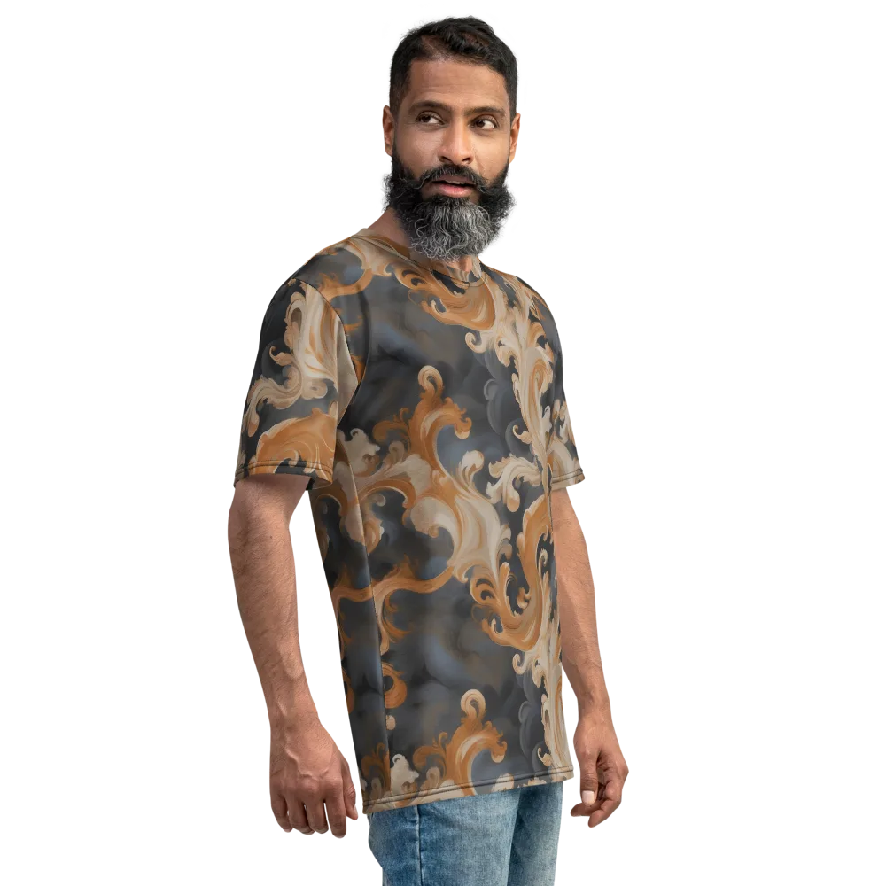Baroque Smoke on Men's Crew Neck T-Shirt — Right