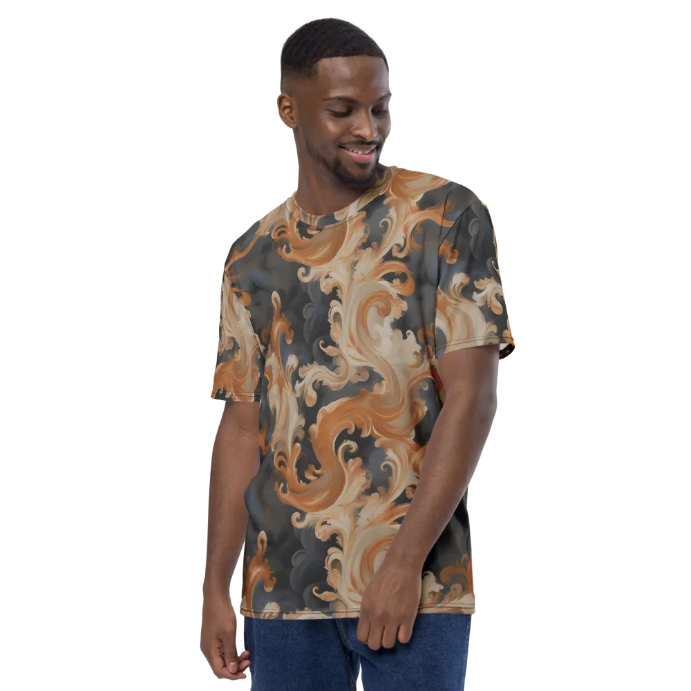 Baroque Smoke on Men's Crew Neck T-Shirt — Left
