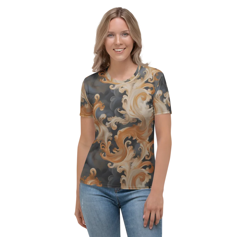 Baroque Smoke on Women's Crew Neck T-Shirt — Front
