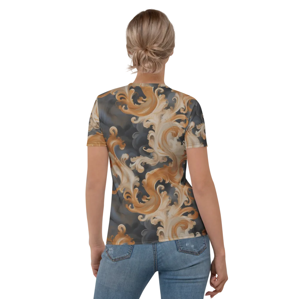 Baroque Smoke on Women's Crew Neck T-Shirt — Back