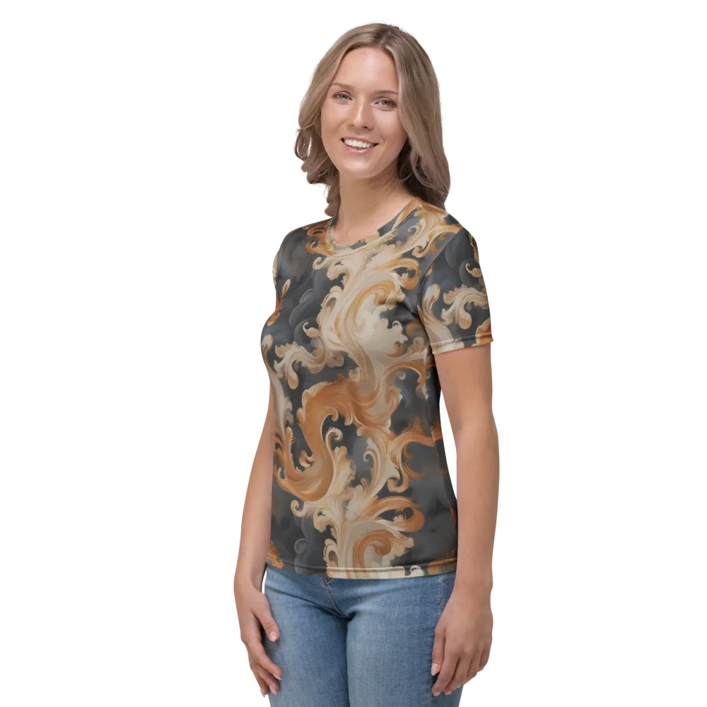Baroque Smoke on Women's Crew Neck T-Shirt — Left