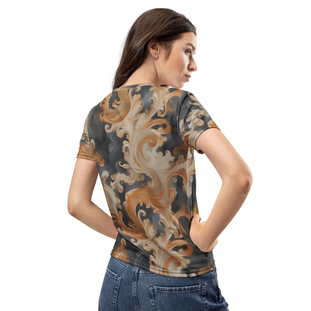 Baroque Smoke on Women's Crew Neck T-Shirt — Back