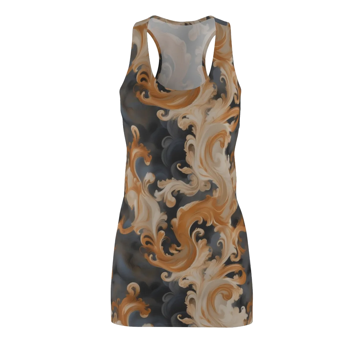 Baroque Smoke on Racerback Dress — Front