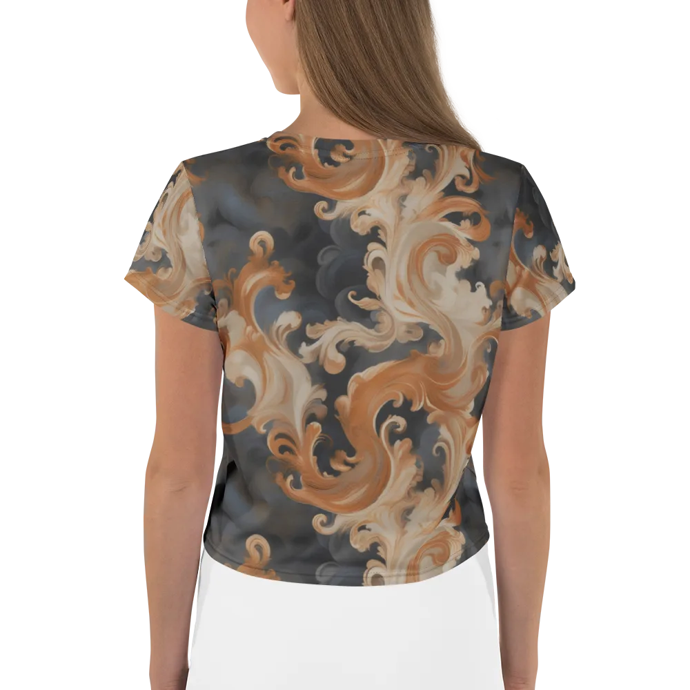 Baroque Smoke on Crop Tee — Back