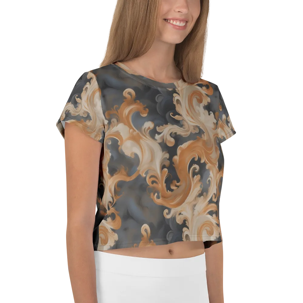 Baroque Smoke on Crop Tee — Right