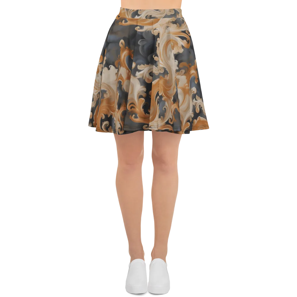 Baroque Smoke on Skater Skirt — Front