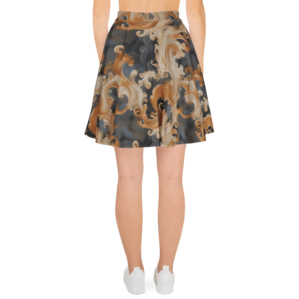 Baroque Smoke on Skater Skirt — Back