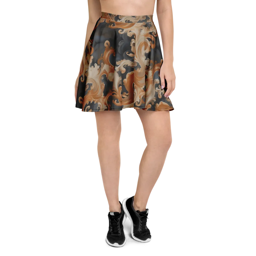 Baroque Smoke on Skater Skirt — Front