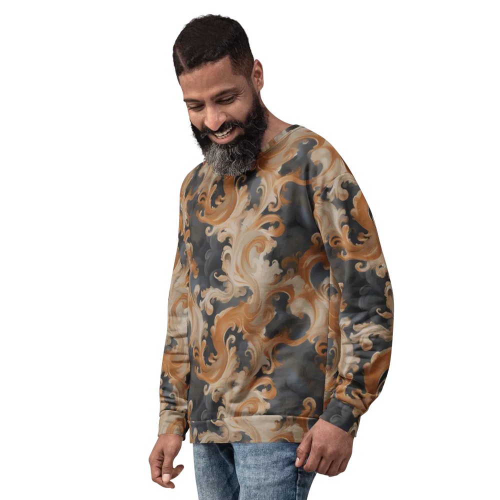 Baroque Smoke on Sweatshirt — Left Front