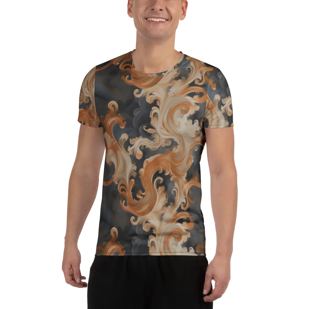 Baroque Smoke on Men's Athletic T-Shirt — Front