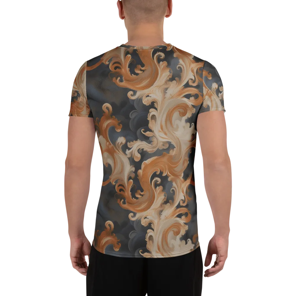 Baroque Smoke on Men's Athletic T-Shirt — Back