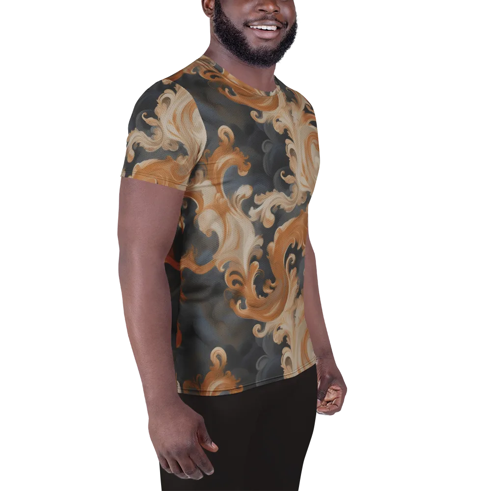 Baroque Smoke on Men's Athletic T-Shirt — Right