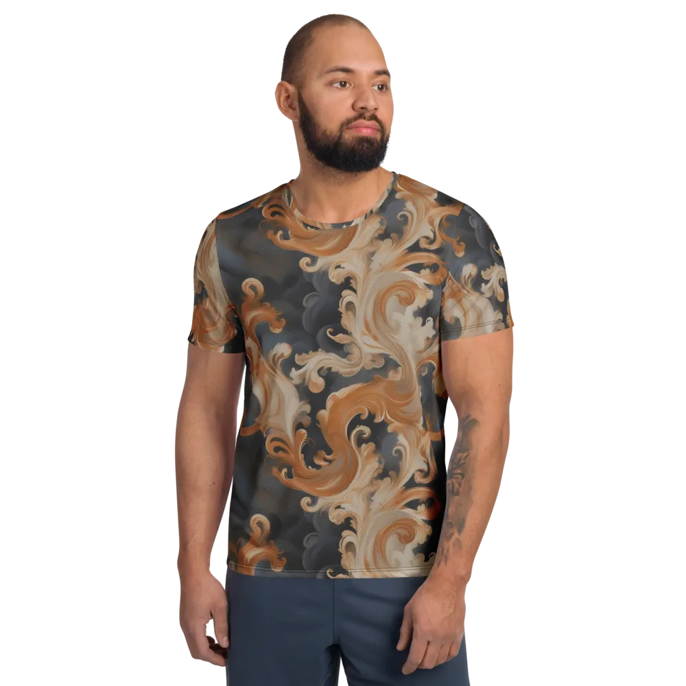 Baroque Smoke on Men's Athletic T-Shirt — Front