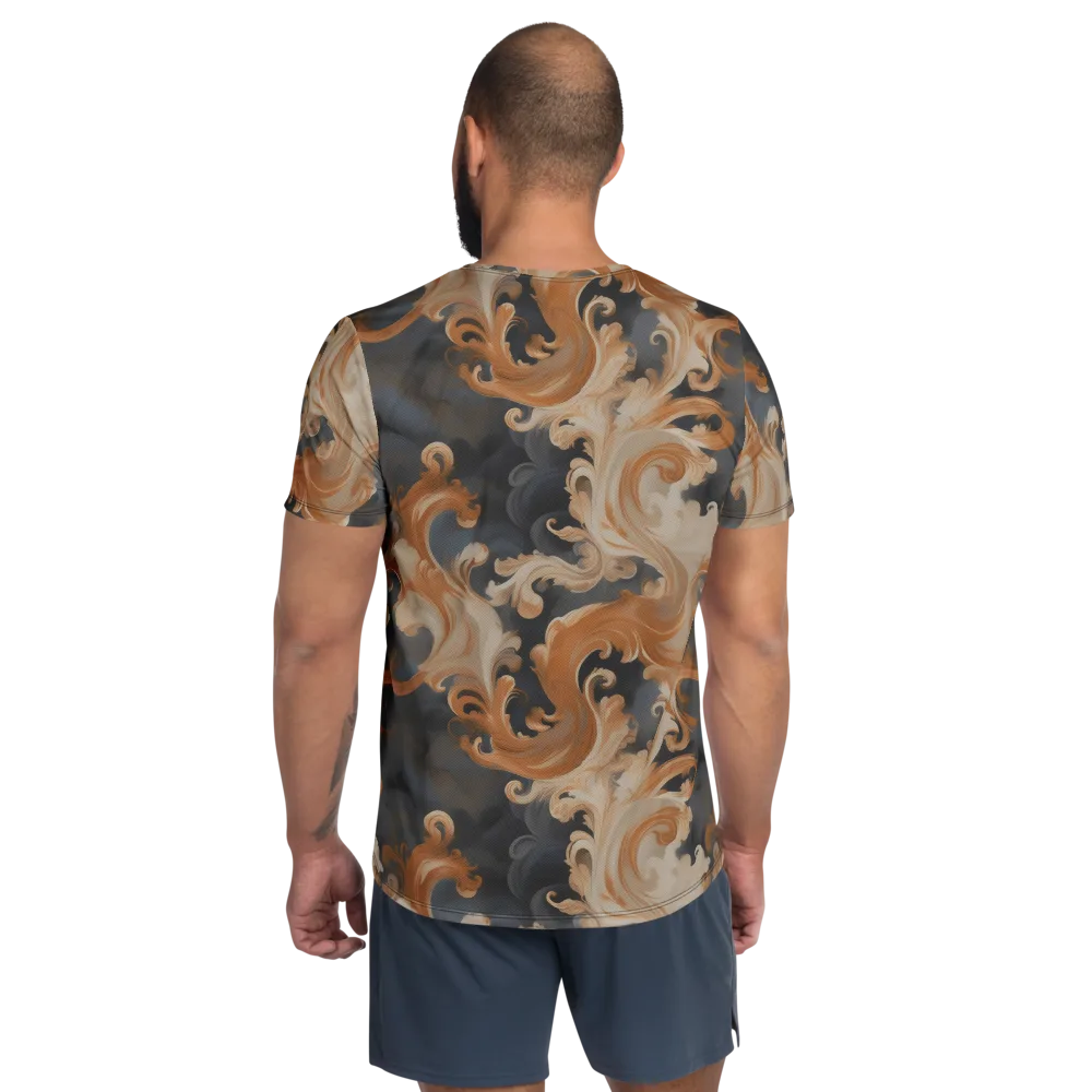 Baroque Smoke on Men's Athletic T-Shirt — Back