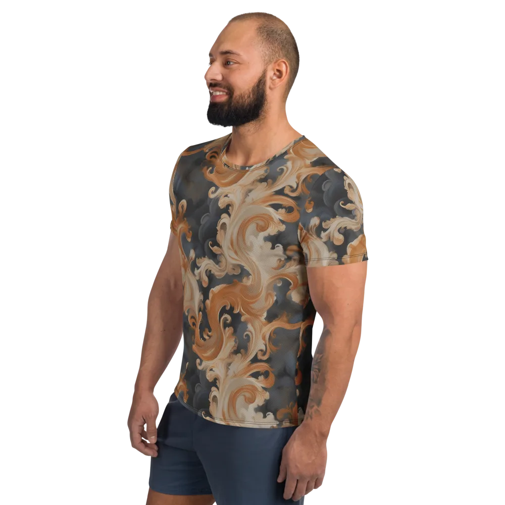Baroque Smoke on Men's Athletic T-Shirt — Left