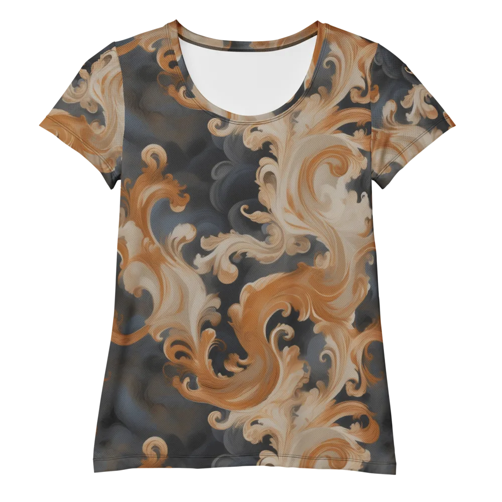Baroque Smoke on Women's Athletic T-Shirt — Front