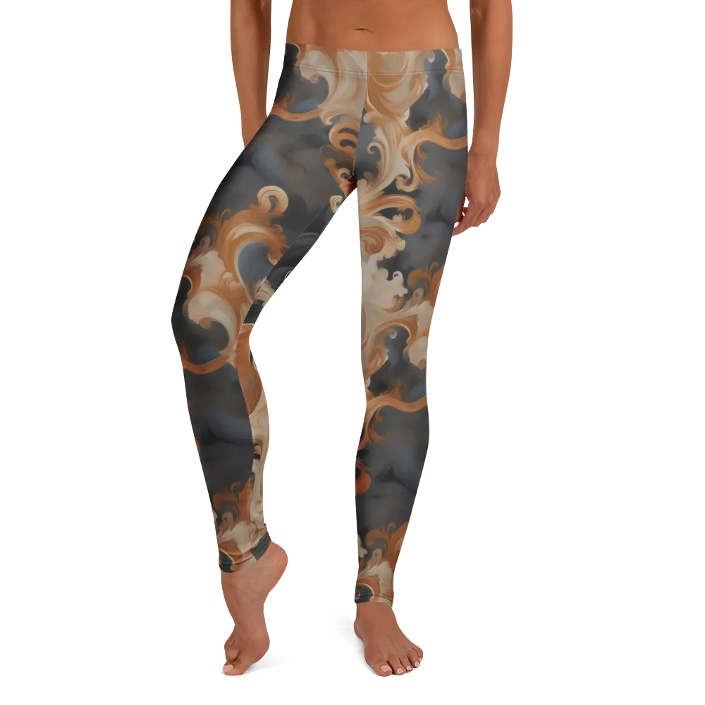 Baroque Smoke on Leggings — Front