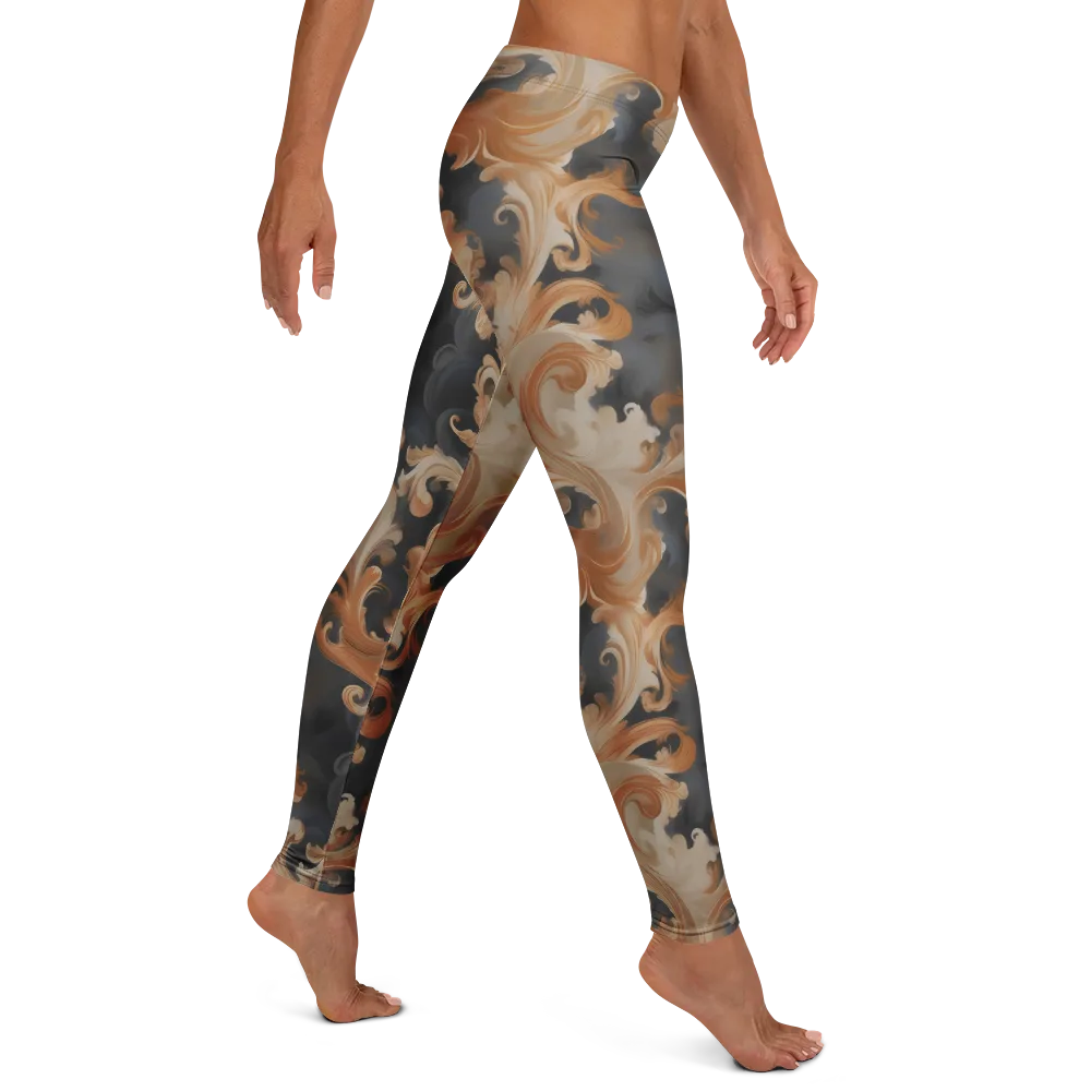 Baroque Smoke on Leggings — Right
