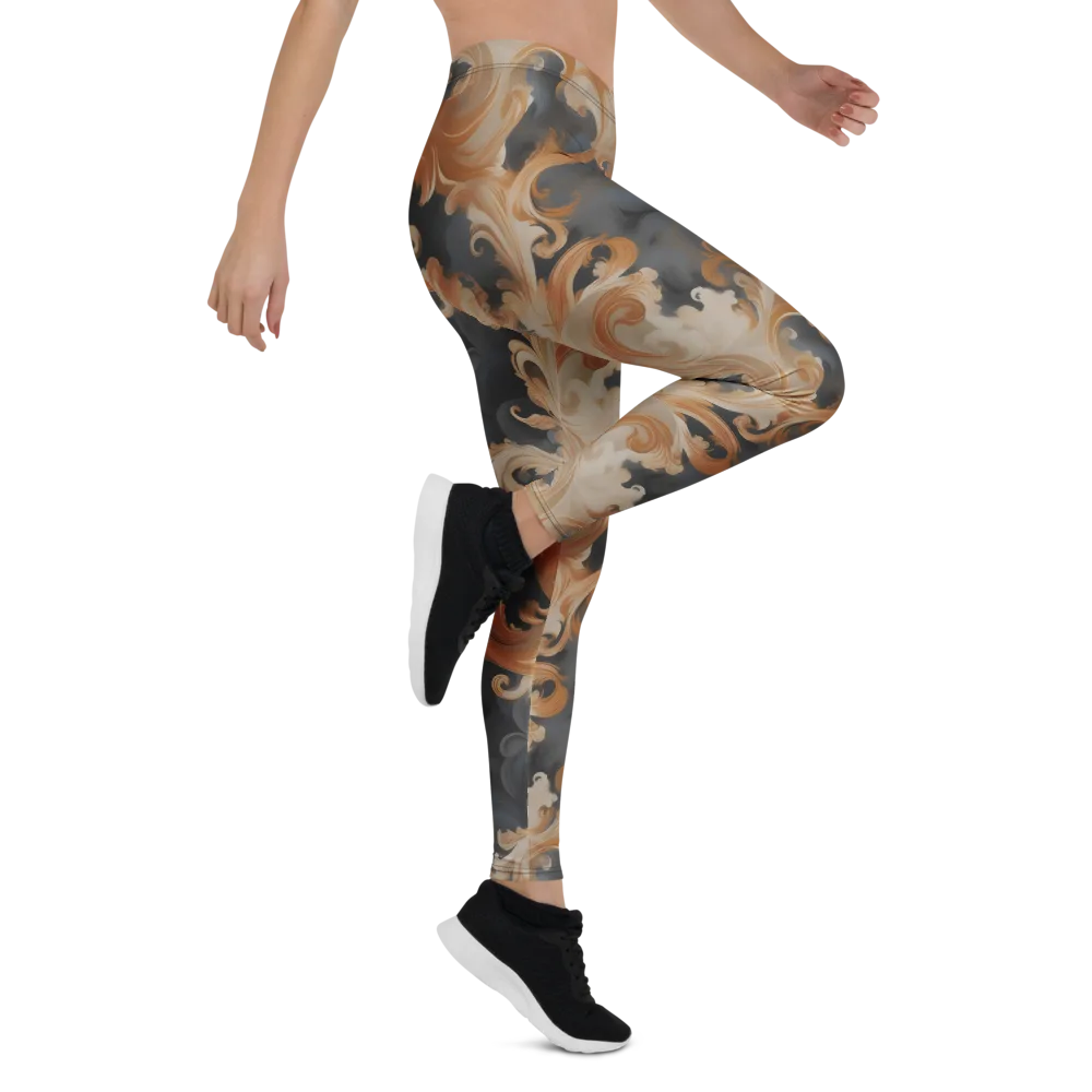 Baroque Smoke on Leggings — Right