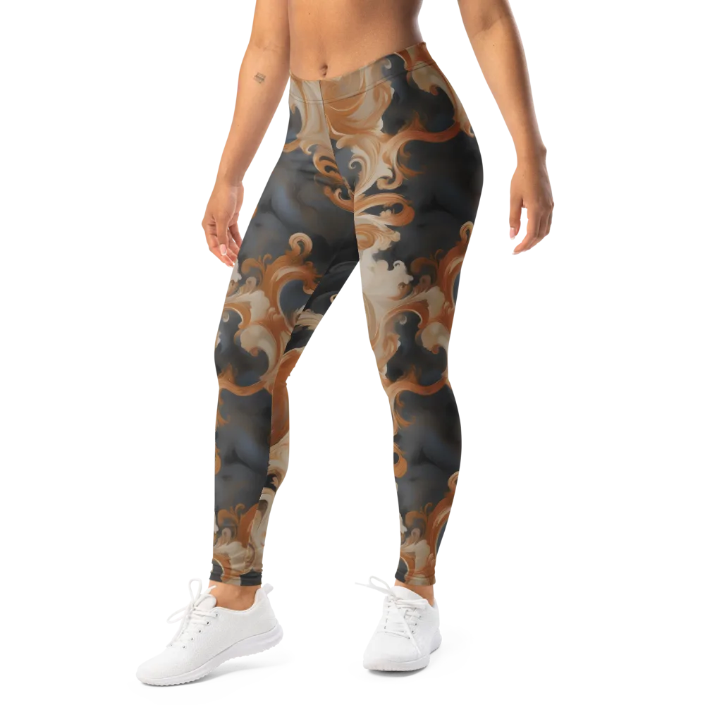 Baroque Smoke on Leggings — Left Front