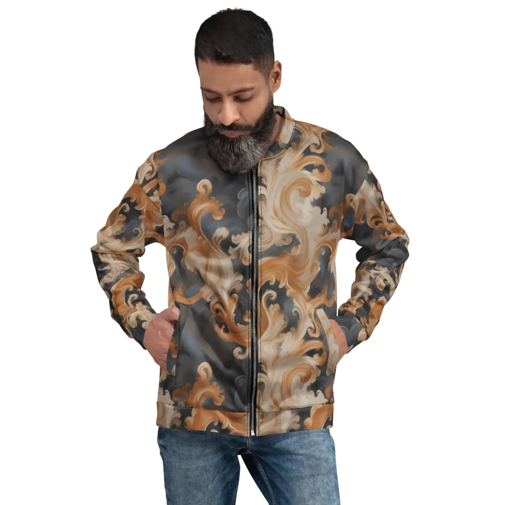 Baroque Smoke on Bomber Jacket — Front