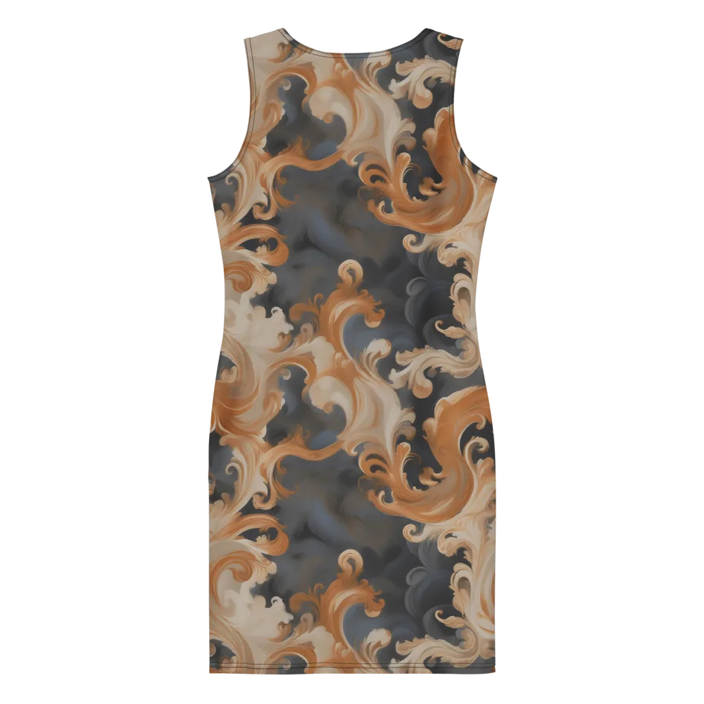 Baroque Smoke on Bodycon Dress — Back