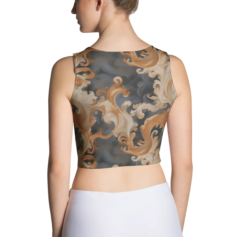 Baroque Smoke on Crop Top — Back