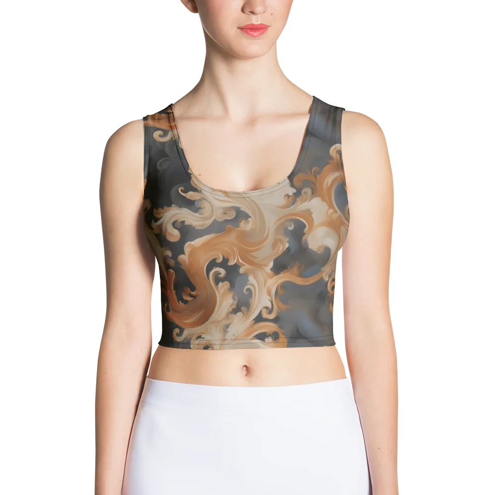 Baroque Smoke on Crop Top — Front