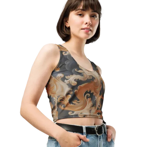 Baroque Smoke on a Crop Top