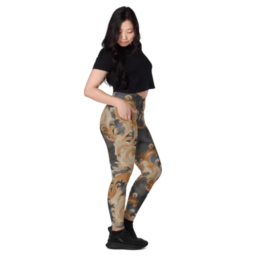 Baroque Smoke on a Leggings with Pockets