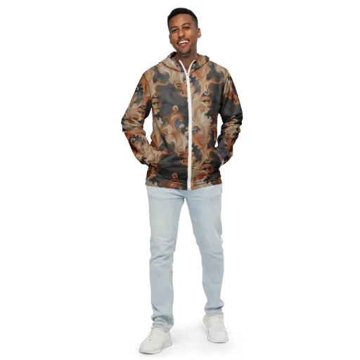 Baroque Smoke on a Men's Windbreaker
