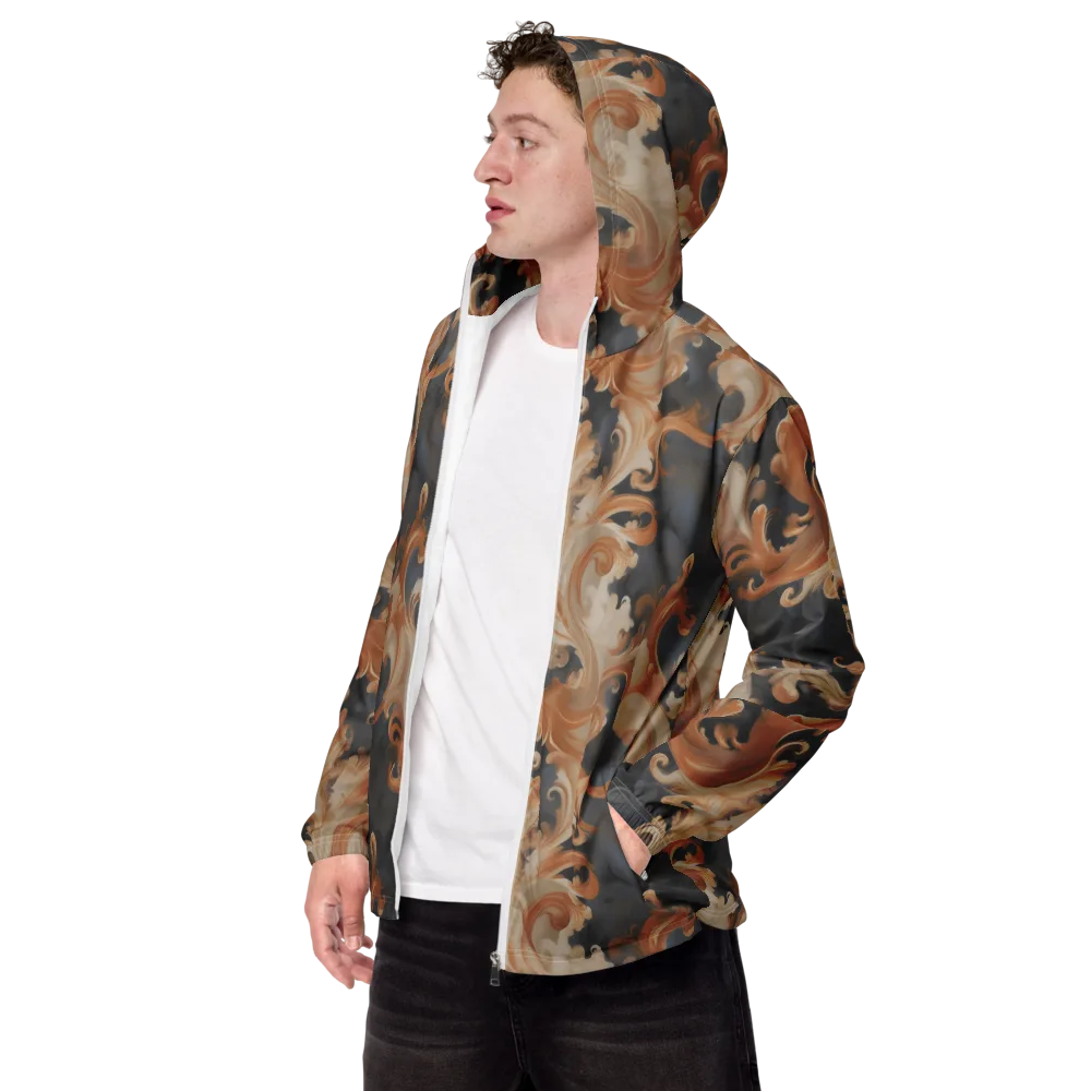 Baroque Smoke on Men's Windbreaker — Left Front
