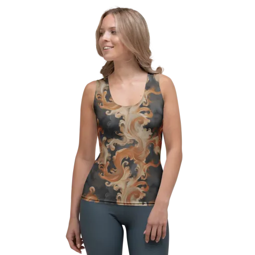 Baroque Smoke on a Women's Tank Top