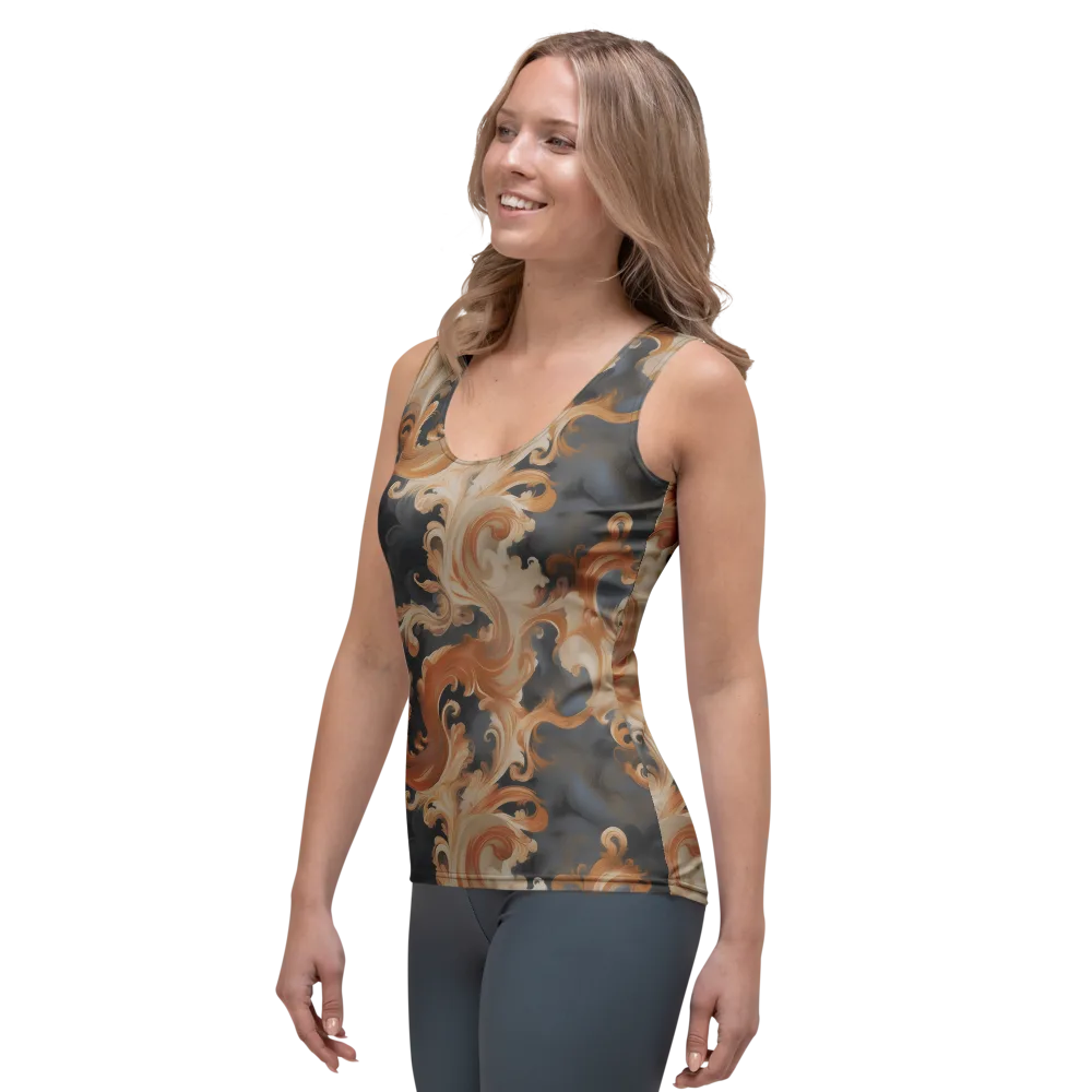 Baroque Smoke on Women's Tank Top — Left Front