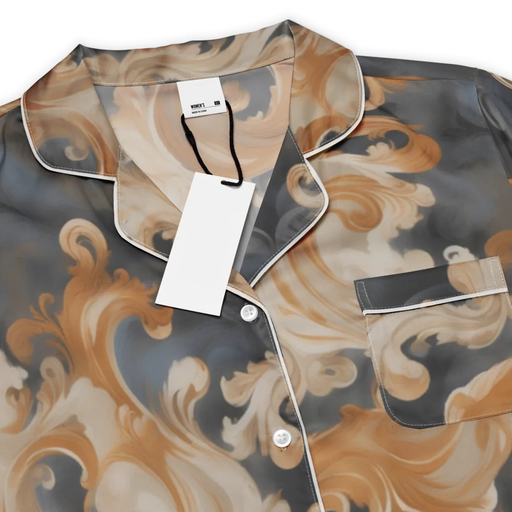 Baroque Smoke on Women's Short Sleeve Pajama Top — Product details