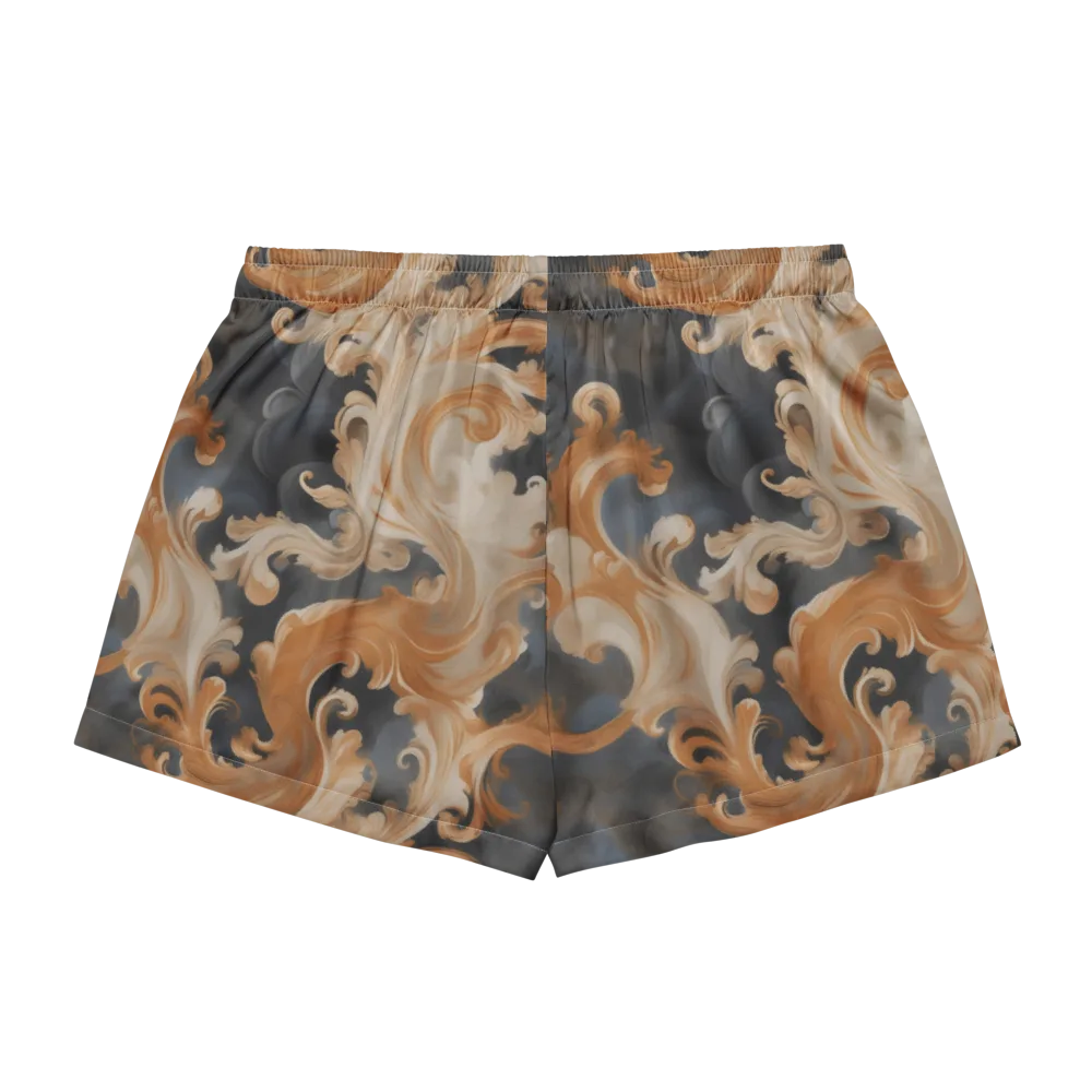 Baroque Smoke on Women's Pajama Shorts — Back