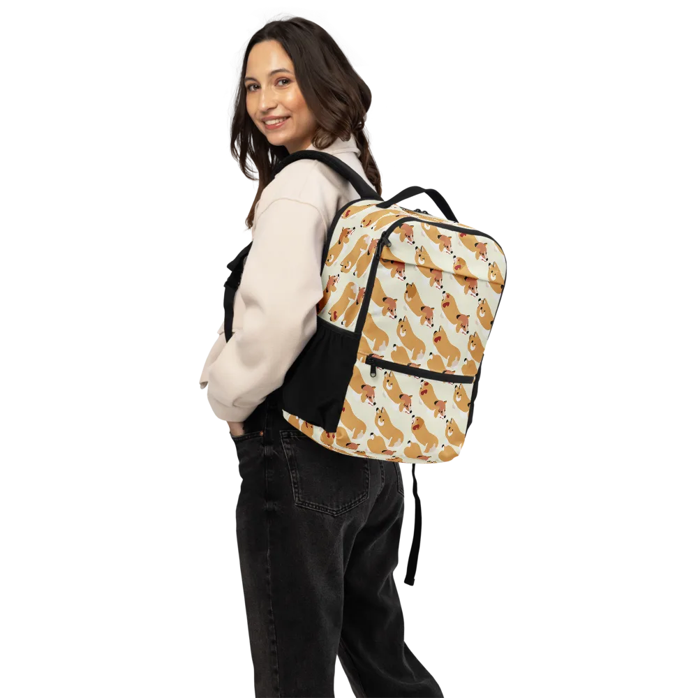Butterscotch Pups on Utility Backpack — Back