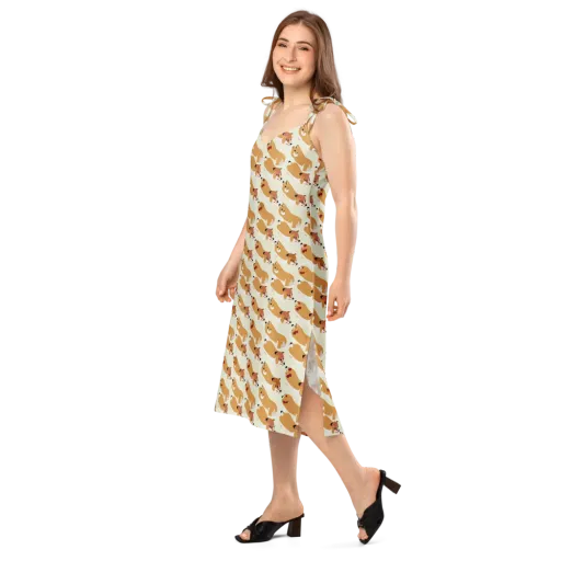 Butterscotch Pups on a Slip Dress