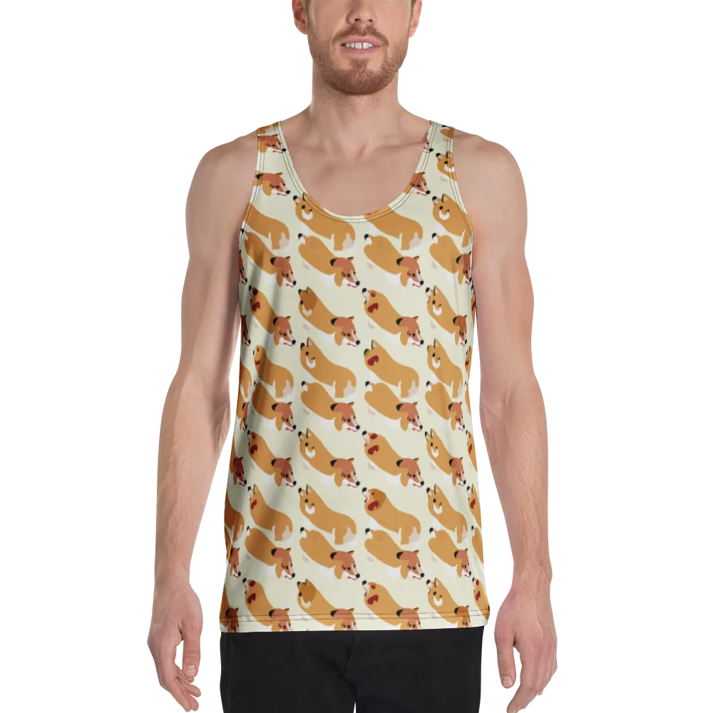 Butterscotch Pups on Men's Tank Top — Front