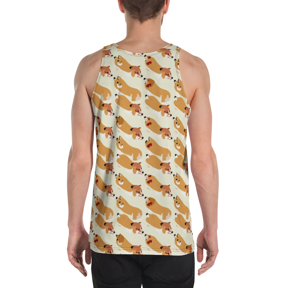 Butterscotch Pups on Men's Tank Top — Back