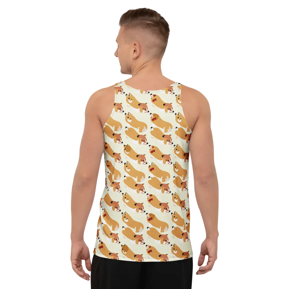 Butterscotch Pups on Men's Tank Top — Back