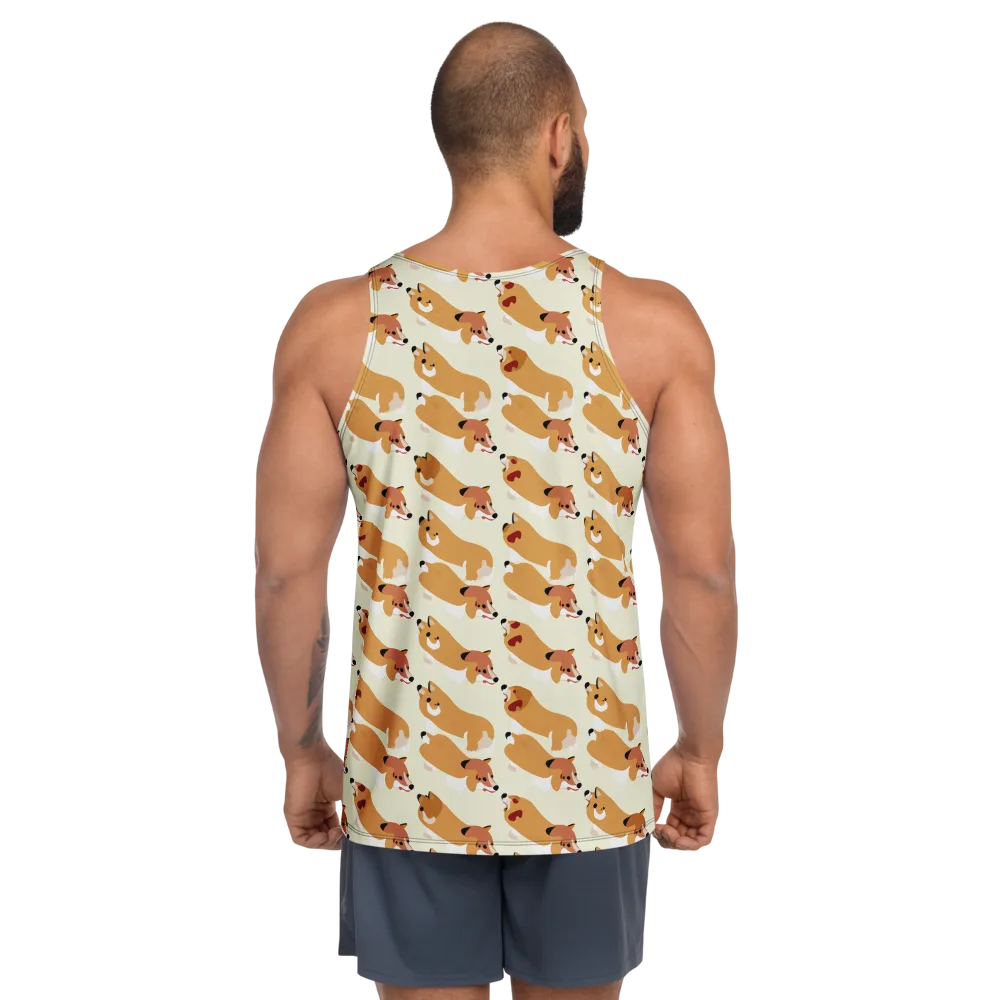 Butterscotch Pups on Men's Tank Top — Back