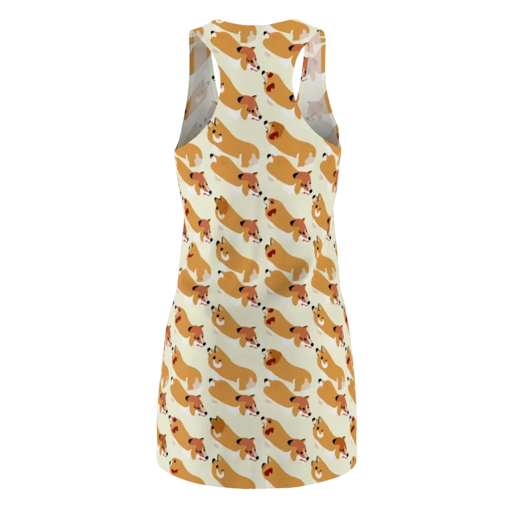 Butterscotch Pups on Racerback Dress — Back